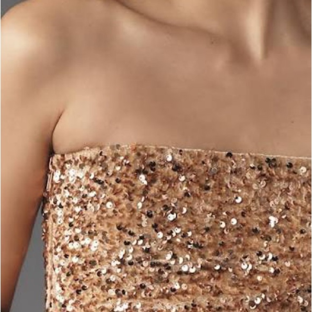 Anthropologie Sequin Tube Top - Picture 12 of 13